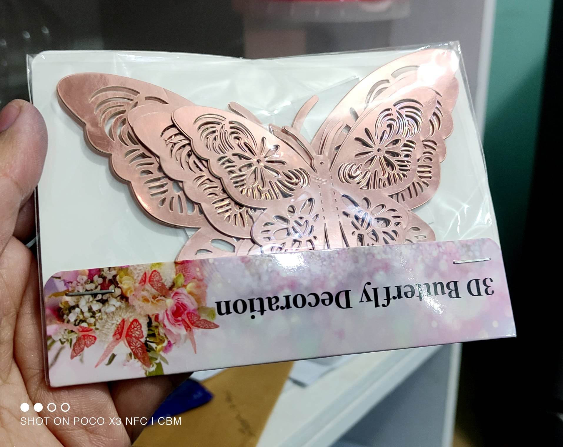Non Edible 3D Butterfly- Copper Color (12 pcs set) – Chittagong Baking Mart